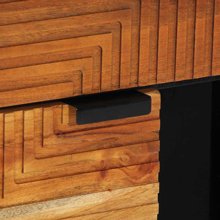 Sideboard med hylde Brun 80 x 33 x 75 cm Massivt mangotræ