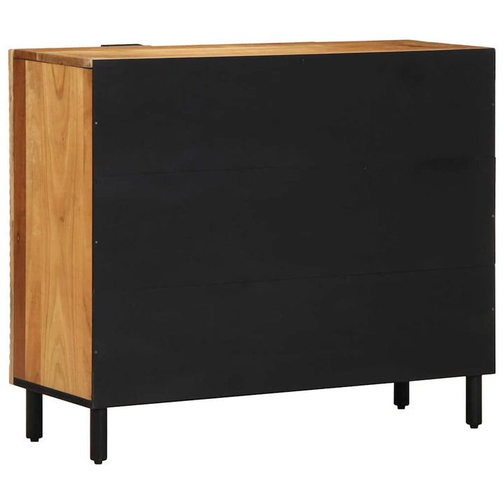 Sideboard med hylde Brun 90 x 33 x 75 cm Massivt mangotræ