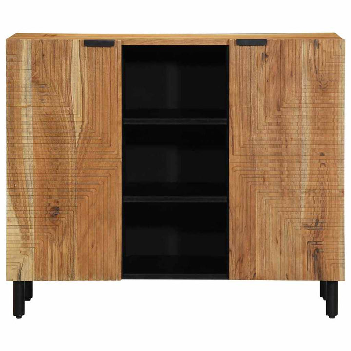 Sideboard med hylde Brun 90 x 33 x 75 cm Massivt mangotræ