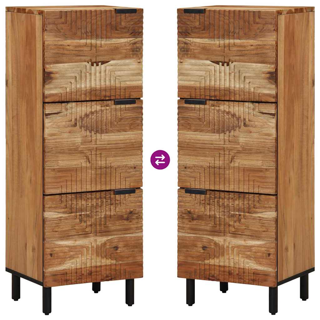 Highboard med hylde Brun 40 x 33,5 x 110 cm Massivt mangotræ