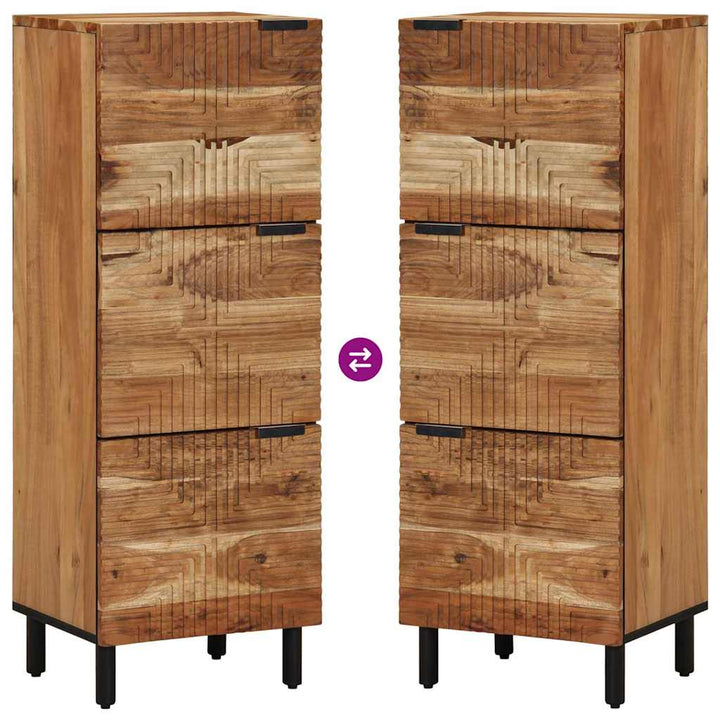 Highboard med hylde Brun 40 x 33,5 x 110 cm Massivt mangotræ