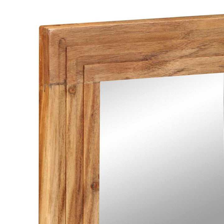 Badeværelsesspejl Brun 70 x 50 x 2,5 cm Glas og solid akacietræ
