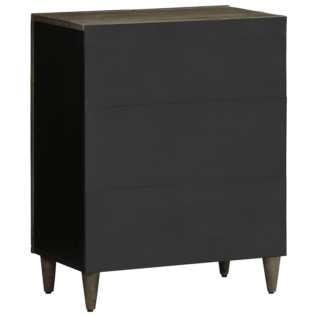 skænk 60x33,5x75 cm massivt mangotræ lysegrå
