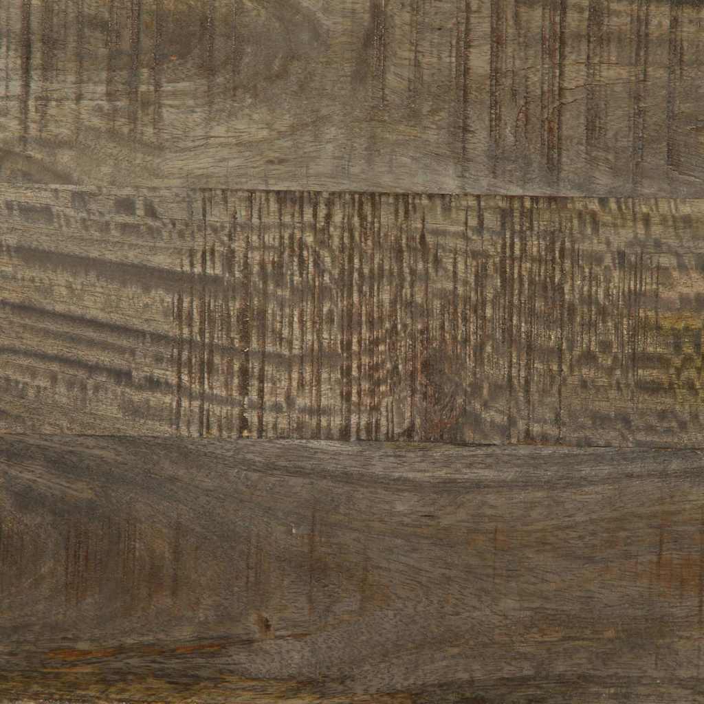 sengebord 40x33x46 cm massivt mangotræ lysegrå