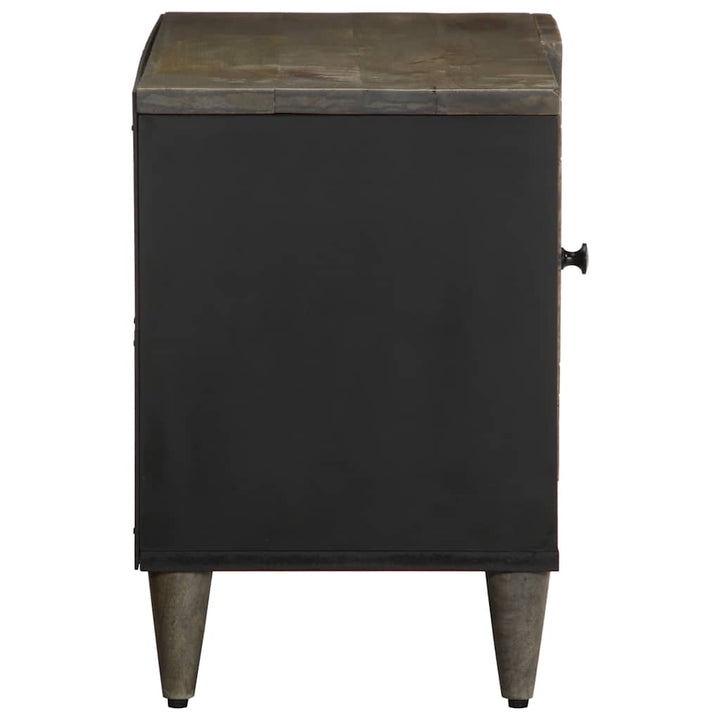 tv-bord 80x31,5x46 cm massivt mangotræ lysegrå