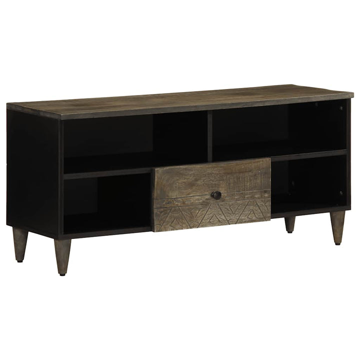 tv-bord 100x33x46 cm massivt mangotræ sort