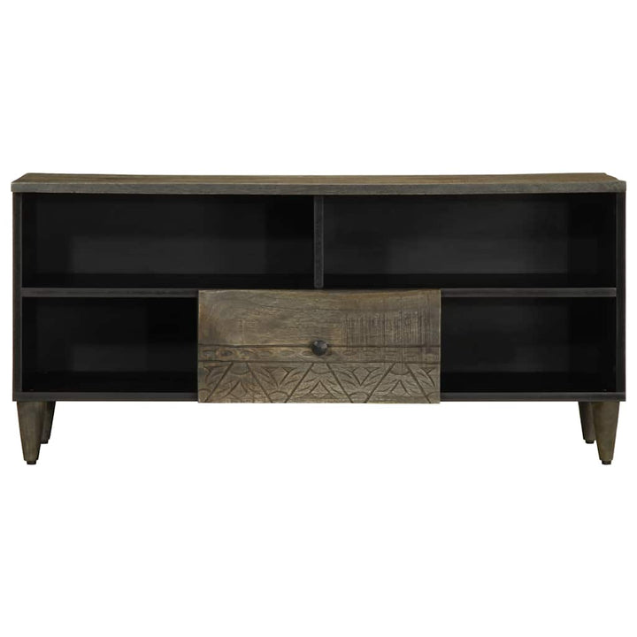 tv-bord 100x33x46 cm massivt mangotræ sort