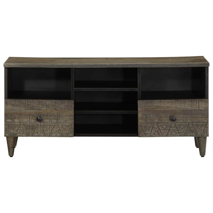 tv-bord 100x33x46 cm massivt mangotræ sort