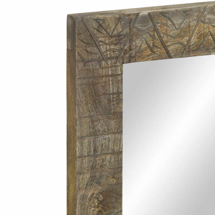 badeværelsesspejl 50x2,5x70 cm massivt mangotræ