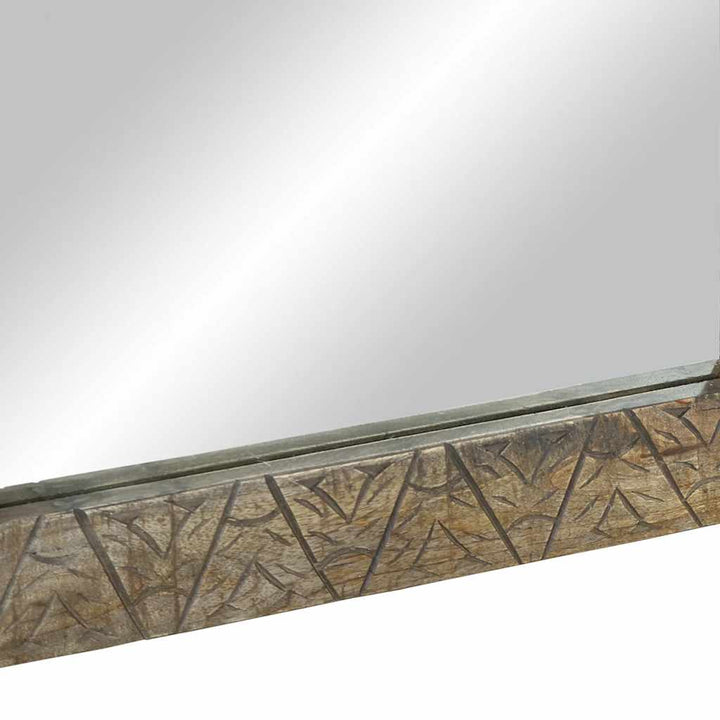 badeværelsesspejl 50x2,5x70 cm massivt mangotræ