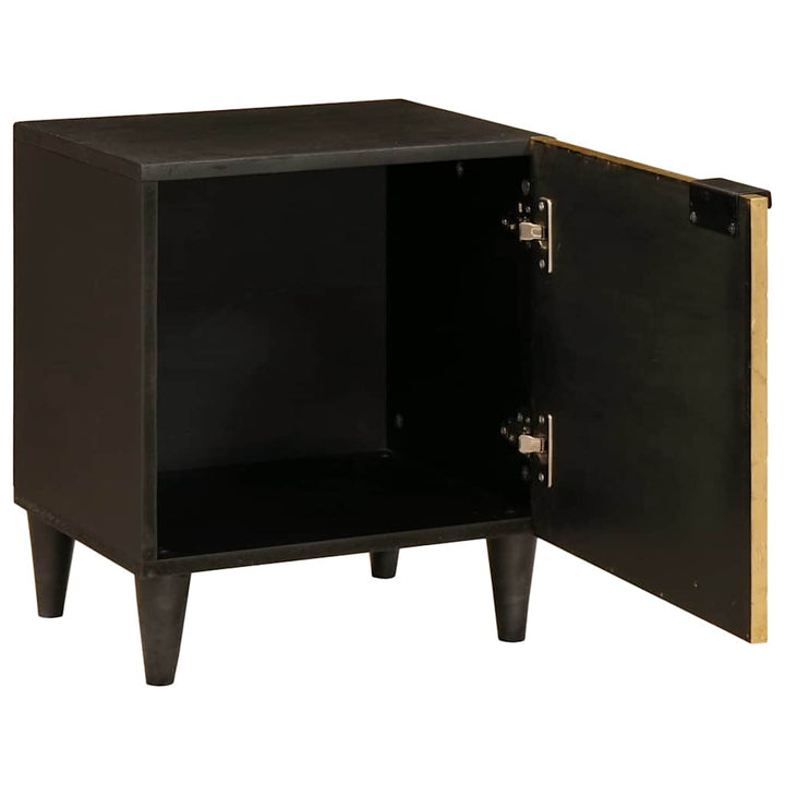 Natskab 2 pcs Sort og Guld 40 x 33 x 46 cm Konstrueret træ