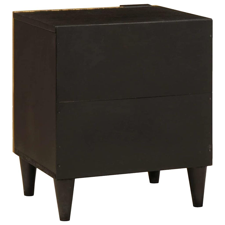 Natskab 2 pcs Sort og Guld 40 x 33 x 46 cm Konstrueret træ