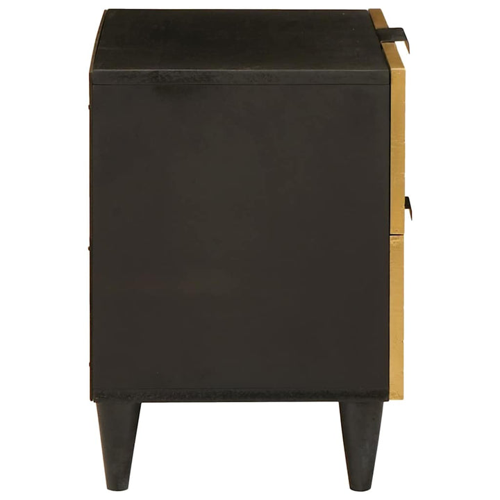 Natskab Sort og Guld 40 x 33 x 46 cm Konstrueret træ