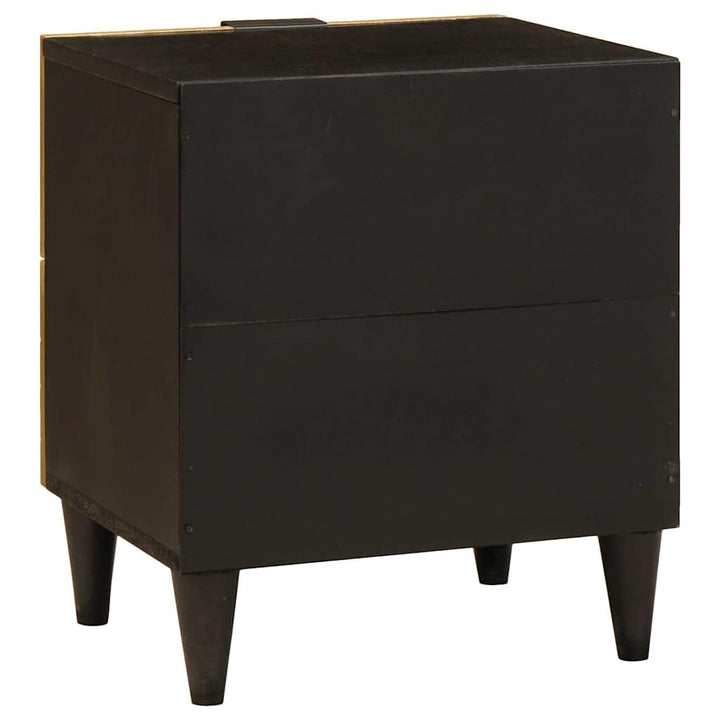 Natskab 2 pcs Sort og Guld 40 x 33 x 46 cm Konstrueret træ