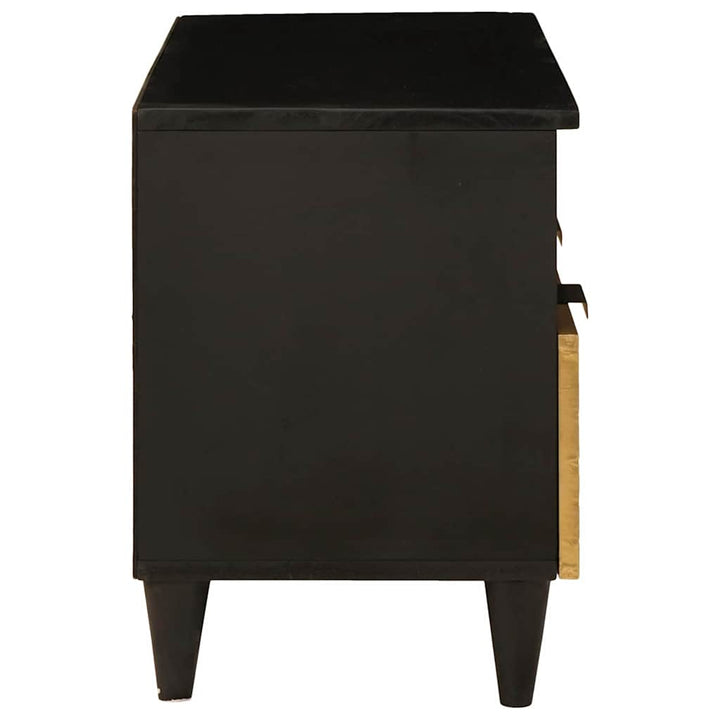 TV-skab med skuffe Sort og Guld 70 x 33 x 46 cm Konstrueret træ
