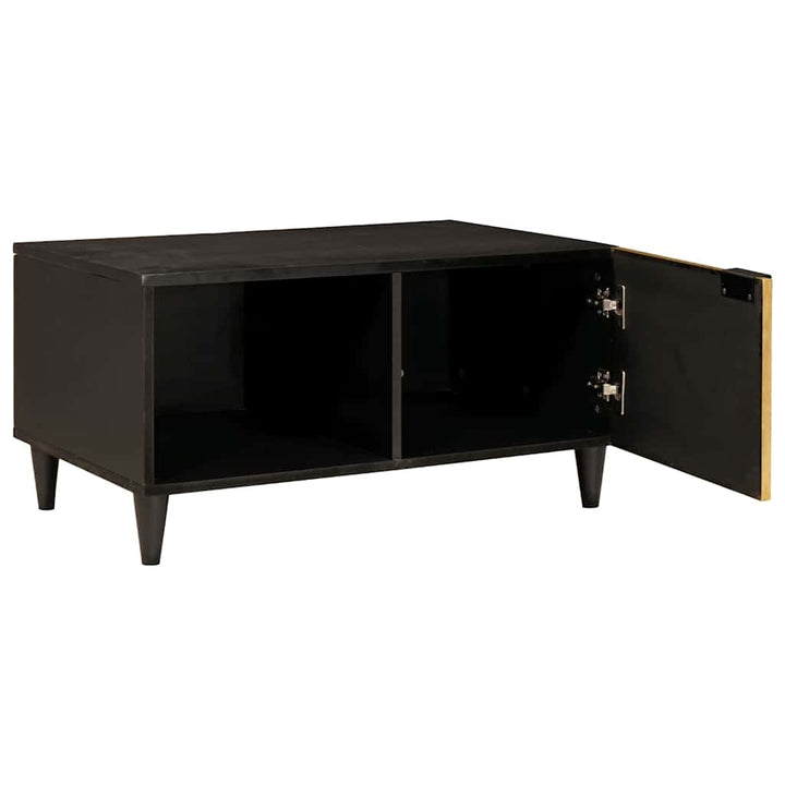 Sofabord Sort og Guld 80 x 50 x 40 cm Konstrueret træ
