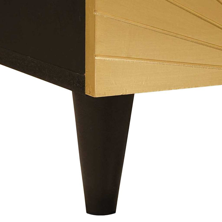 Natskab Sort og Guld 40 x 33 x 46 cm Konstrueret træ
