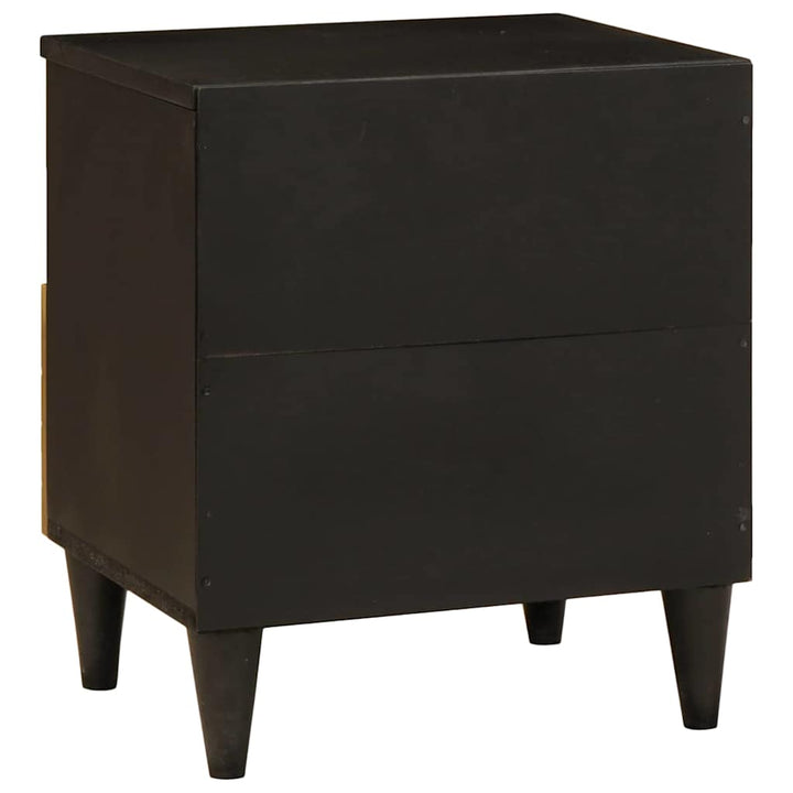 Natskab 2 pcs Sort og Guld 40 x 33 x 46 cm Konstrueret træ
