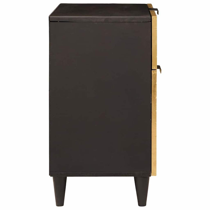 Sengebord Sort og Guld 50 x 33 x 60 cm Konstrueret træ