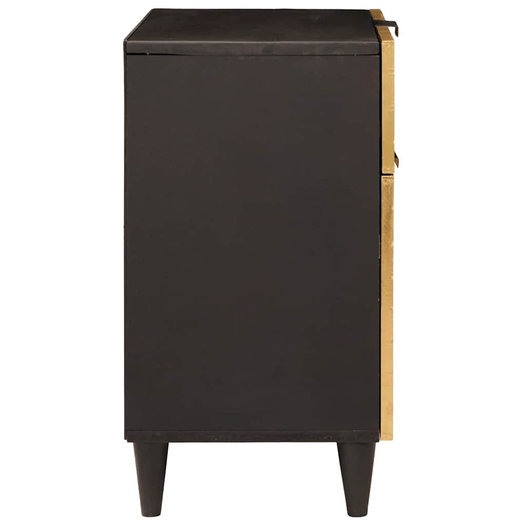 Sengebord Sort og Guld 50 x 33 x 60 cm Konstrueret træ