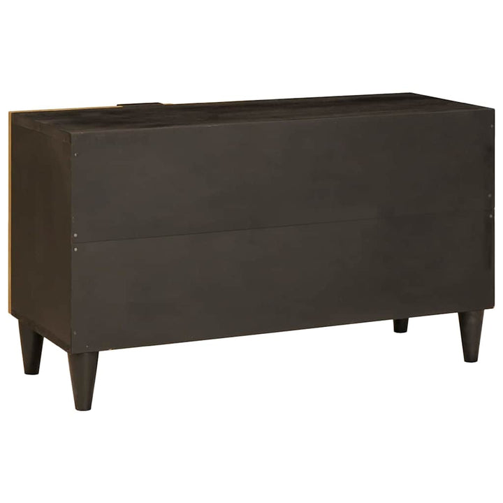 TV-skab med hylde Sort og Guld 80 x 33 x 46 cm Konstrueret træ
