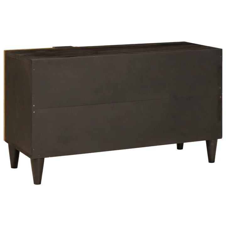 TV-skab med hylde Sort og Guld 80 x 33 x 46 cm Konstrueret træ