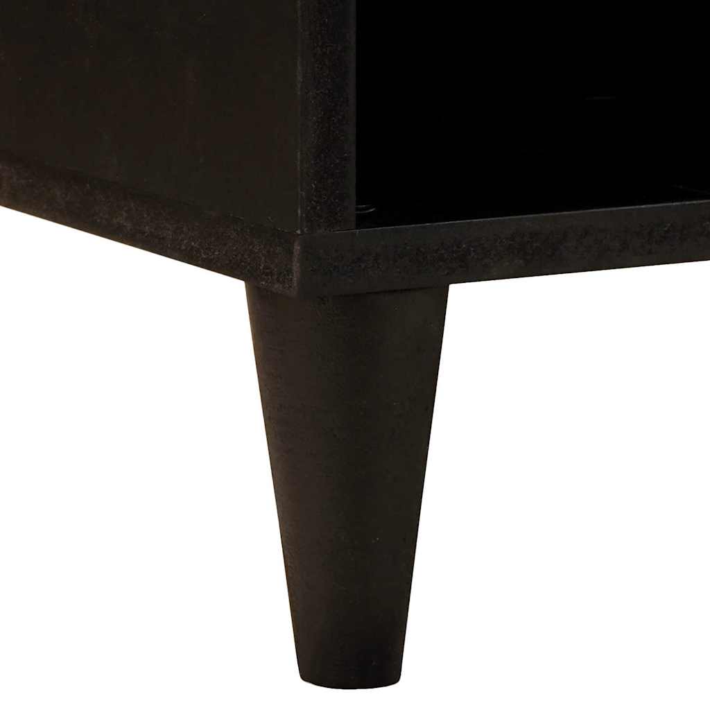 TV-skab med hylde Sort og Guld 100 x 33 x 46 cm Konstrueret træ