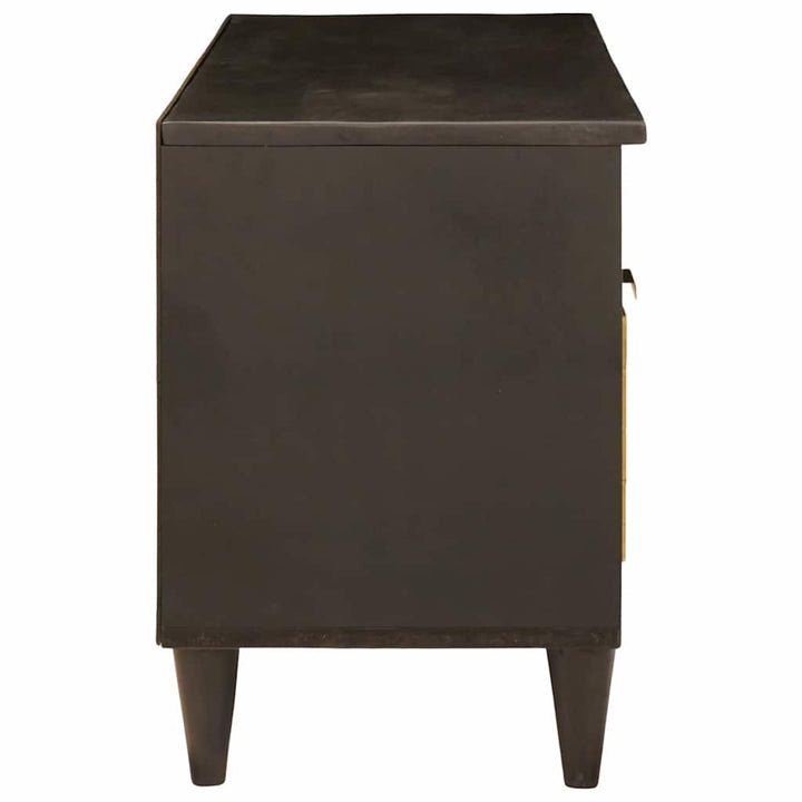 TV-skab med hylde Sort og Guld 100 x 33 x 46 cm Konstrueret træ