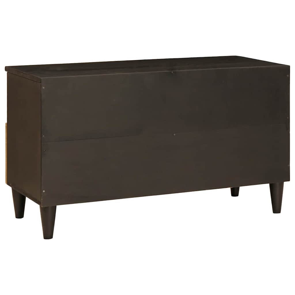 TV-skab med skuffe Sort og Guld 80 x 33 x 46 cm Konstrueret træ