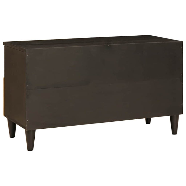 TV-skab med skuffe Sort og Guld 80 x 33 x 46 cm Konstrueret træ