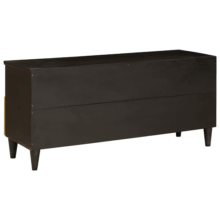 TV-skab med hylde Sort og Guld 100 x 33 x 46 cm Konstrueret træ