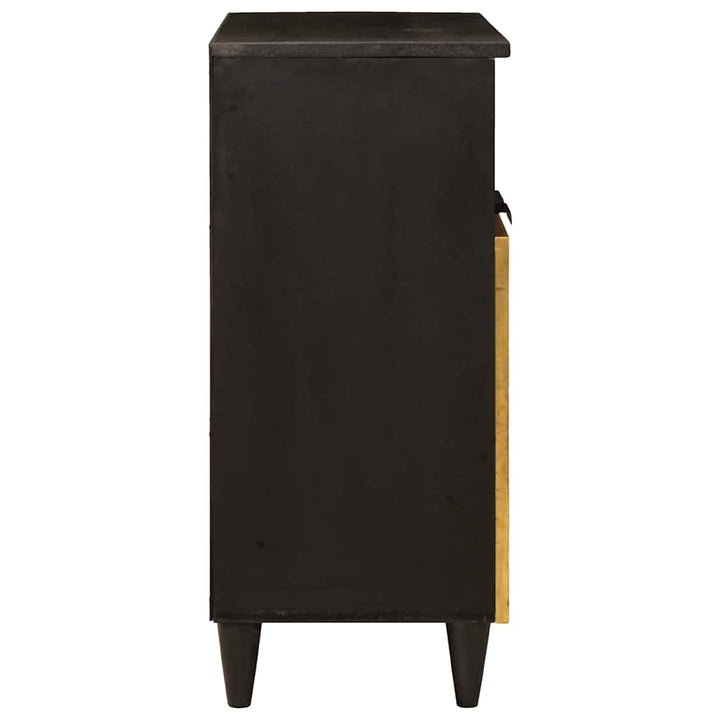 Sideboard Sort og Guld 60 x 33 x 75 cm Massivt mangotræ