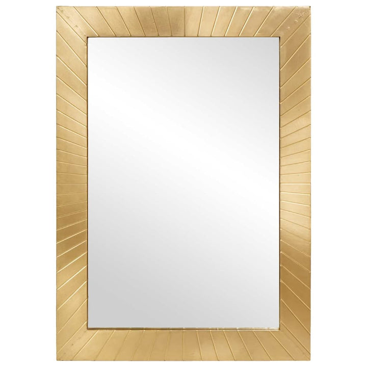 Badeværelsesspejl Guld 50 x 2,5 x 70 cm Glass og fast mango træ