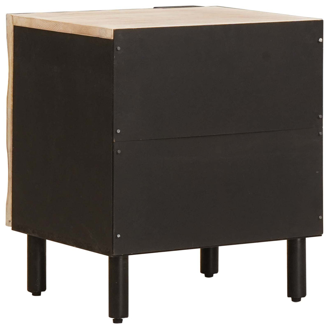 Natskab 2 pcs Hvid 40 x 33 x 46 cm Massivt mangotræ