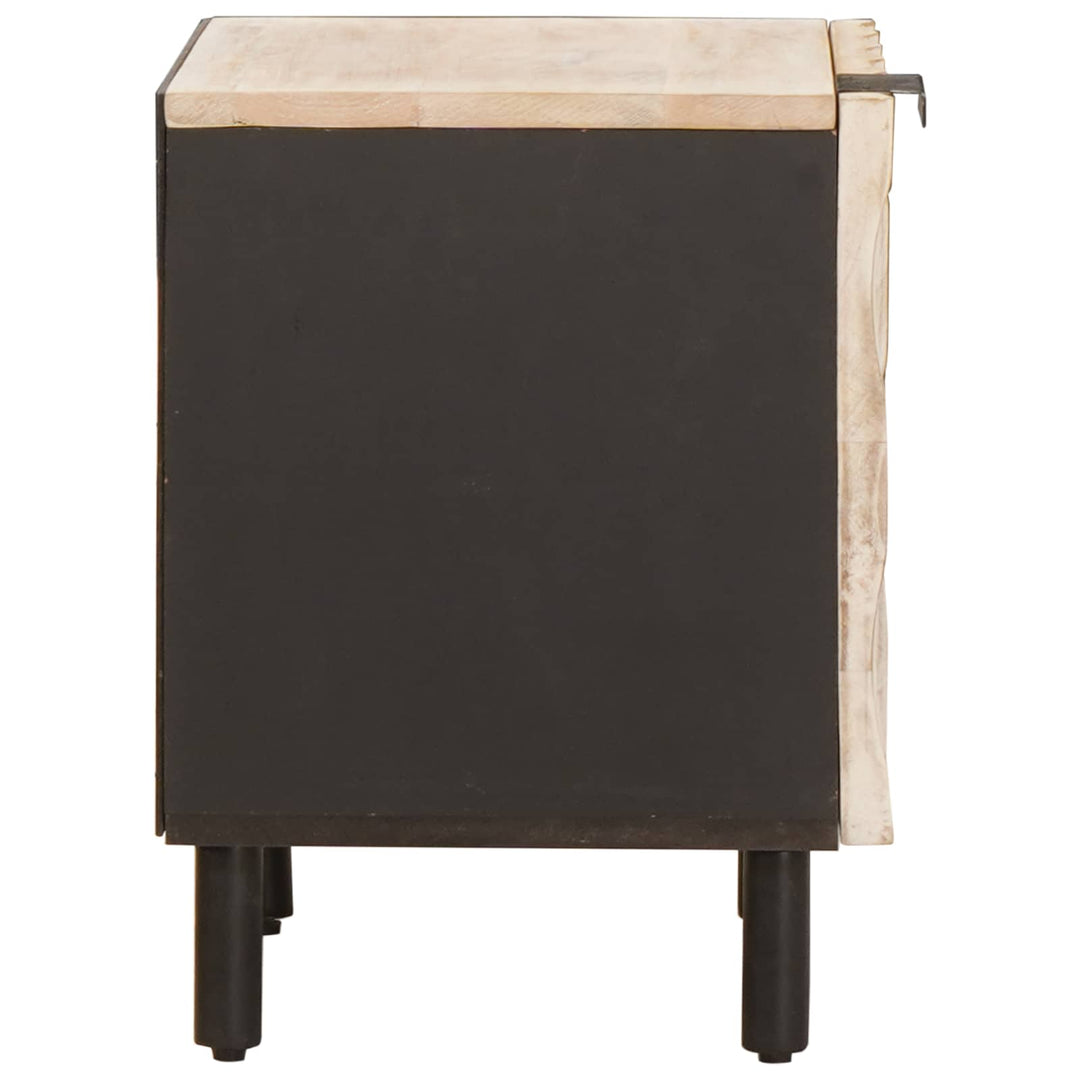Natskab 2 pcs Hvid 40 x 33 x 46 cm Massivt mangotræ