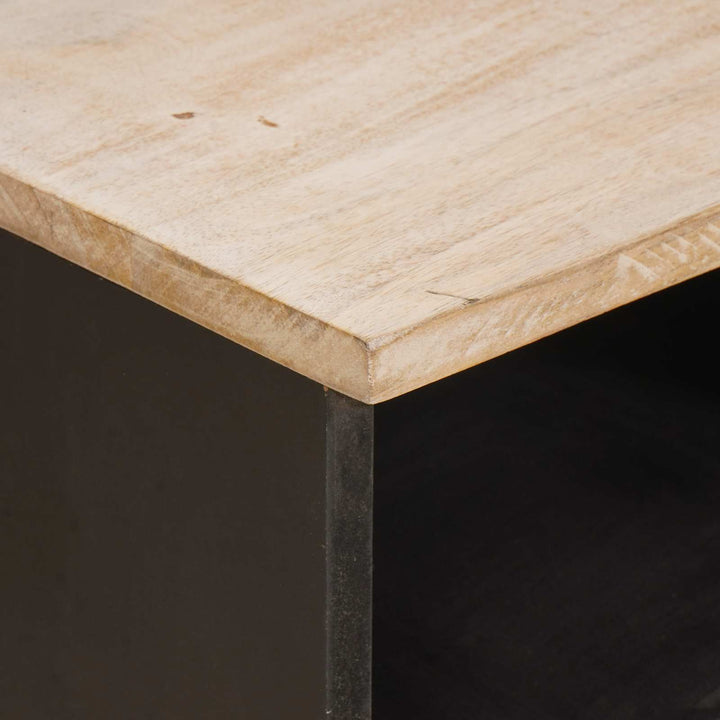 TV-skab Hvid Vask Finish 70 x 33 x 46 cm Massivt mangotræ