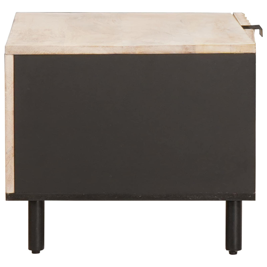 Sofabord Hvid 80 x 50 x 40 cm Massivt mangotræ