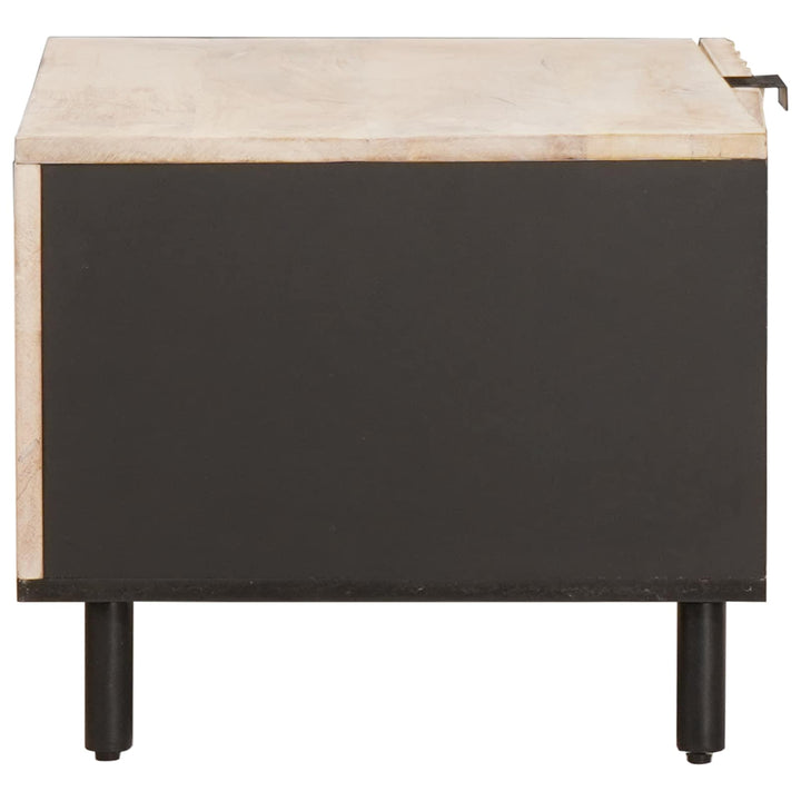 Sofabord Hvid 80 x 50 x 40 cm Massivt mangotræ
