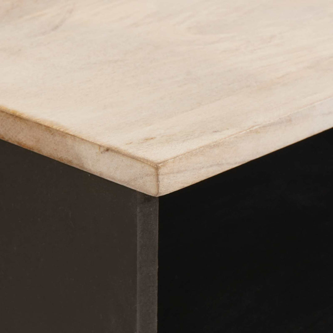TV-skab Hvid Vask Finish 100 x 33 x 46 cm Massivt mangotræ