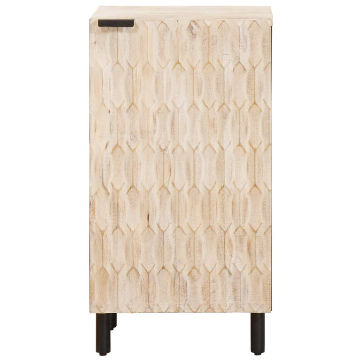 Sideboard Hvid Vask Finish 40 x 33 x 75 cm Massivt mangotræ