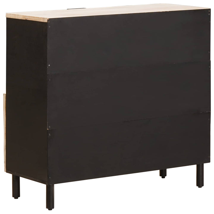 Sideboard Hvid Vask Finish 80 x 33 x 75 cm Massivt mangotræ
