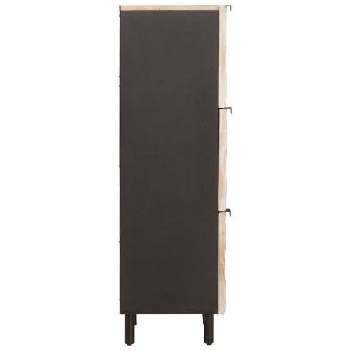 Highboard Hvid Vask Finish 40 x 33 x 110 cm Massivt mangotræ