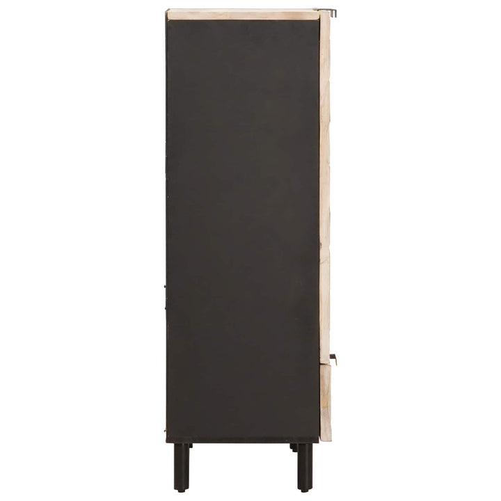 Highboard Hvid Vask Finish 60 x 33 x 100 cm Massivt mangotræ