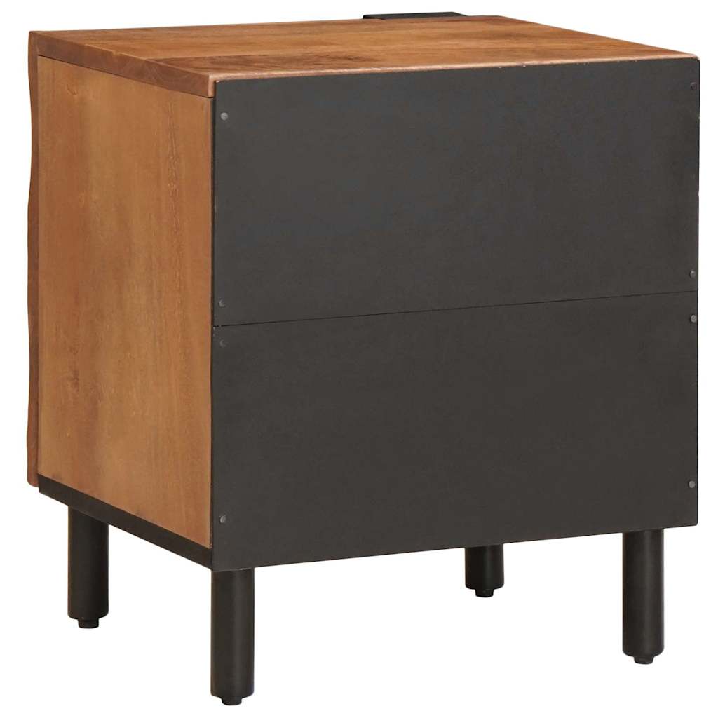 Natskab 2 pcs Brun 40 x 33 x 46 cm Massivt mangotræ