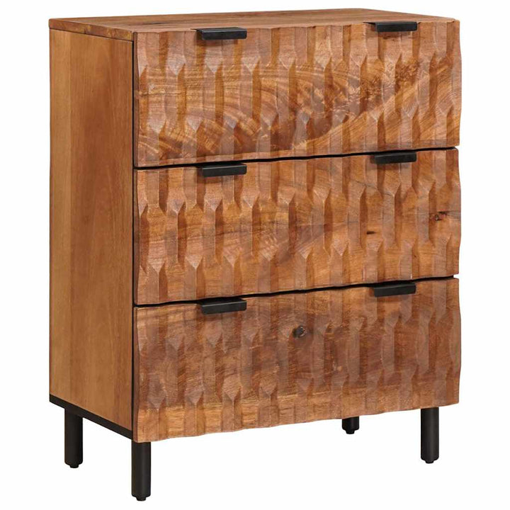 Sideboard 60 x 33 x 75 cm Massivt mangotræ Acacia Brun Finish
