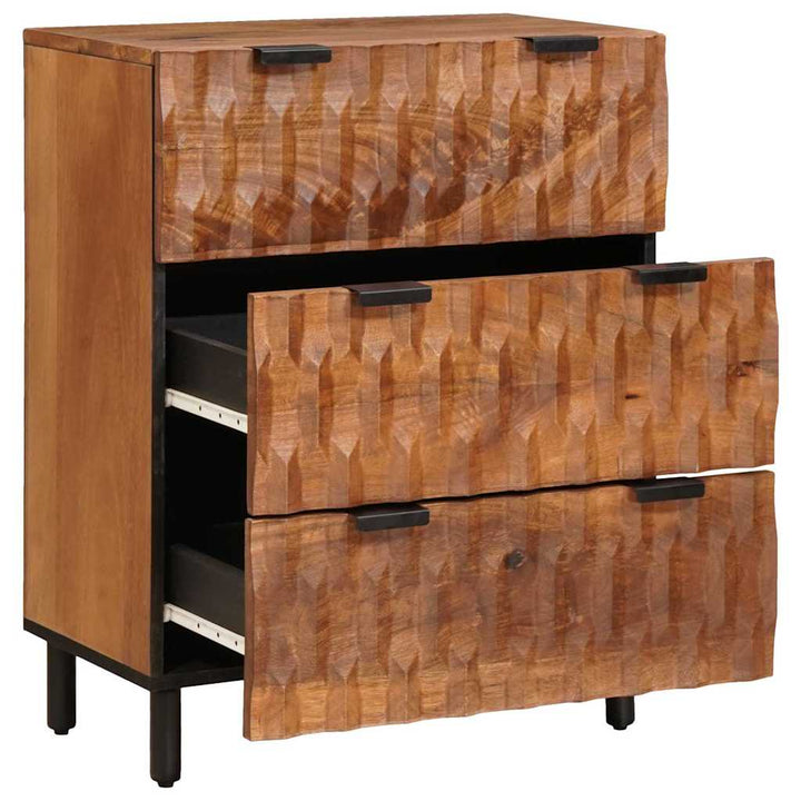 Sideboard 60 x 33 x 75 cm Massivt mangotræ Acacia Brun Finish
