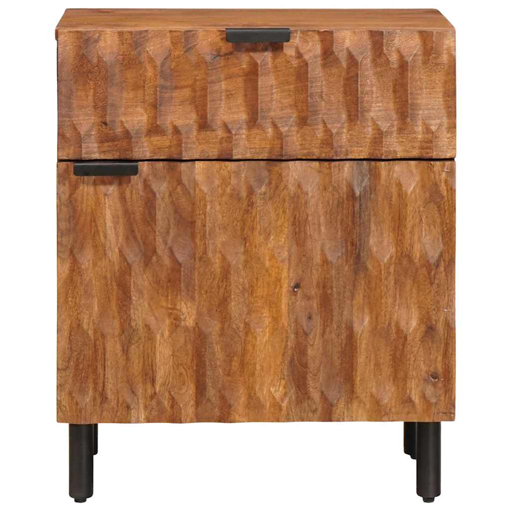 Natskab med skuffe Brun 50 x 33 x 60 cm Massivt mangotræ