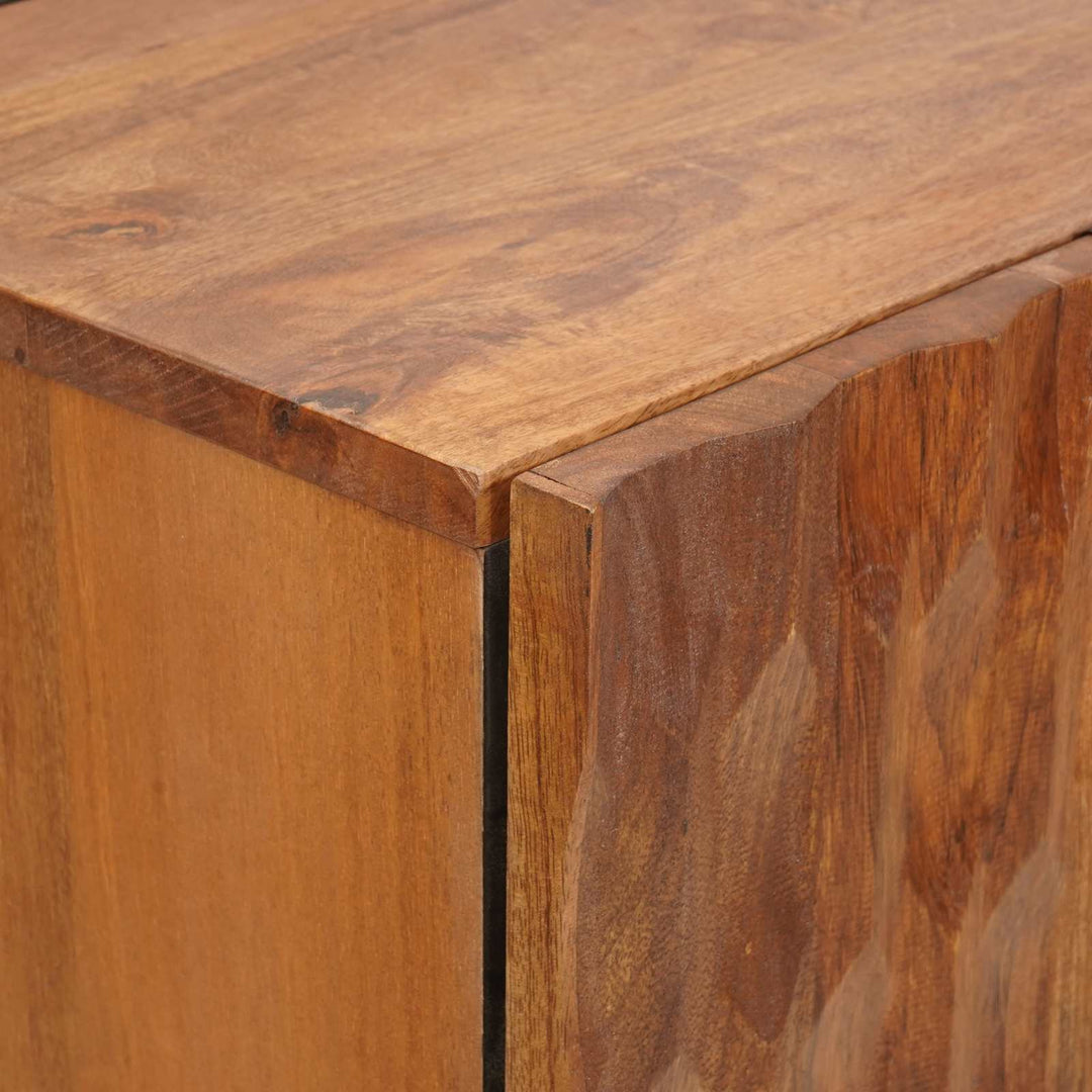 Highboard Acacia Brun Finish 60 x 33 x 100 cm Massivt mangotræ