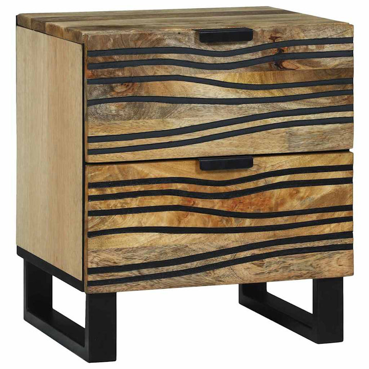Natskab 2 pcs Naturfarvet 40 x 33 x 46 cm Konstrueret træ
