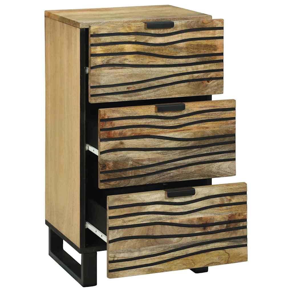 Sideboard med skuffe Brun 40 x 33 x 75 cm Massivt mangotræ